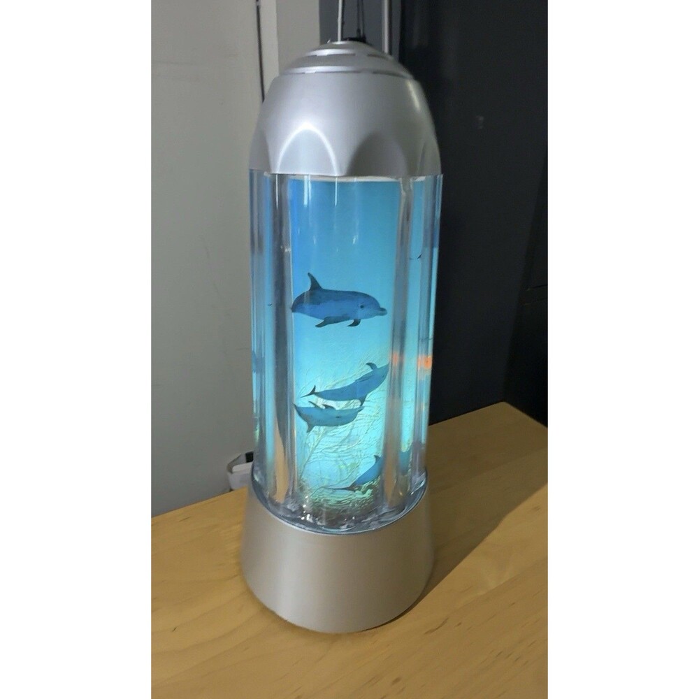 Vintage Tanaka Rotating Fish Lamp Dolphin- Working In Original Box